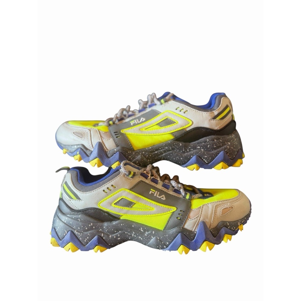 Women's size 8.5 Fila Hiking Shoes Blue & Bright Yellow